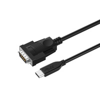 Cable Serial USB Tipo-C a DB9 Macho de 1.5m con Blindaje de PVC y Chip RS232 PL2303 para Conectar Computadora a Impresora