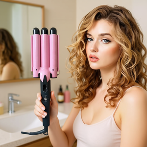 Fer à friser triple barillet Myrva 1,25 pouces en céramique électrique avec écran LED pour tous types de cheveux - Product Image 2