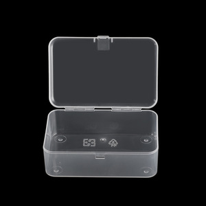 Rectangular Transparent Plastic <b>Box</b> Pp Material Flip Top <b>Lid</b> Jewelry Watch Storage Container - Product Image 2