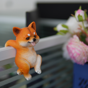 Simulado <span class=keywords><strong>Shiba</strong></span> <span class=keywords><strong>Inu</strong></span> cachorro resina artesanía maceta Decoración Accesorios para bonsái adornos patio balcón jardín Oficina pequeño - Product Image 2