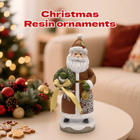 Statue de Père Noël en résine personnalisée, décoration de Noël miniature, ornement de table, approvisionnement professionnel en gros