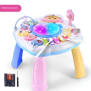Table d'activités musicales pour bébé, table de jeu d'apprentissage Montessori avec lumières et sons, jouet éducatif précoce pour nourrissons et tout-petits, cadeau - Product Image 3