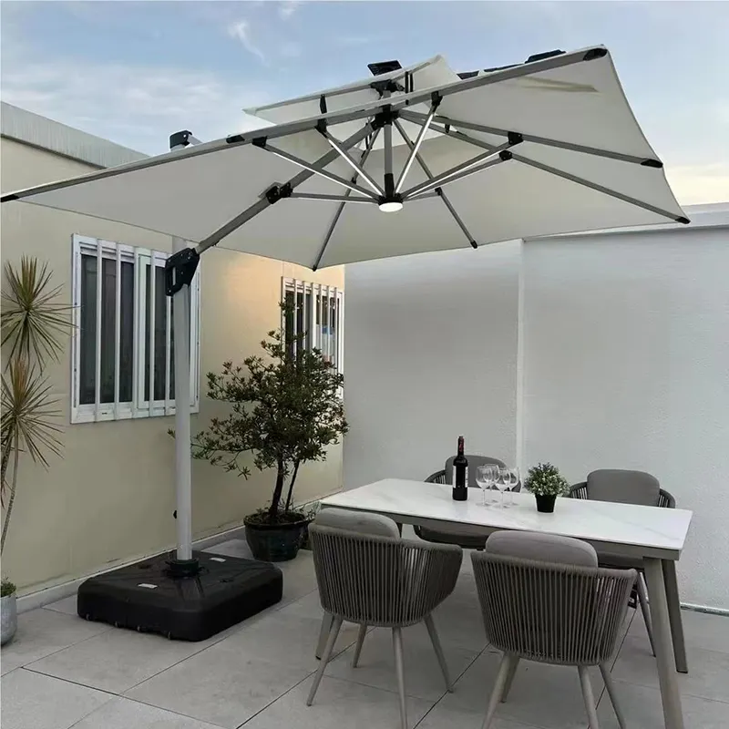 Guarda-chuva de 3m, guarda-sol de pendurar grande para móveis ao ar livre