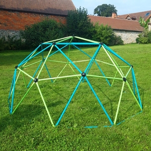 Ensemble de jeux d'extérieur pour enfants CTSC 10 pieds/12 pieds Dômes d'escalade Glissière Barre de singe Balançoire <span class=keywords><strong>Cabane</strong></span> avec panier de basket Super amusant pour les jardins - Product Image 1