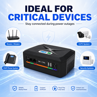 Alimentation de secours portable DC UPS 60W 100W 120W avec batterie lithium intégrée 20800mAh, sortie multiple POE UPS pour routeur WiFi, modem