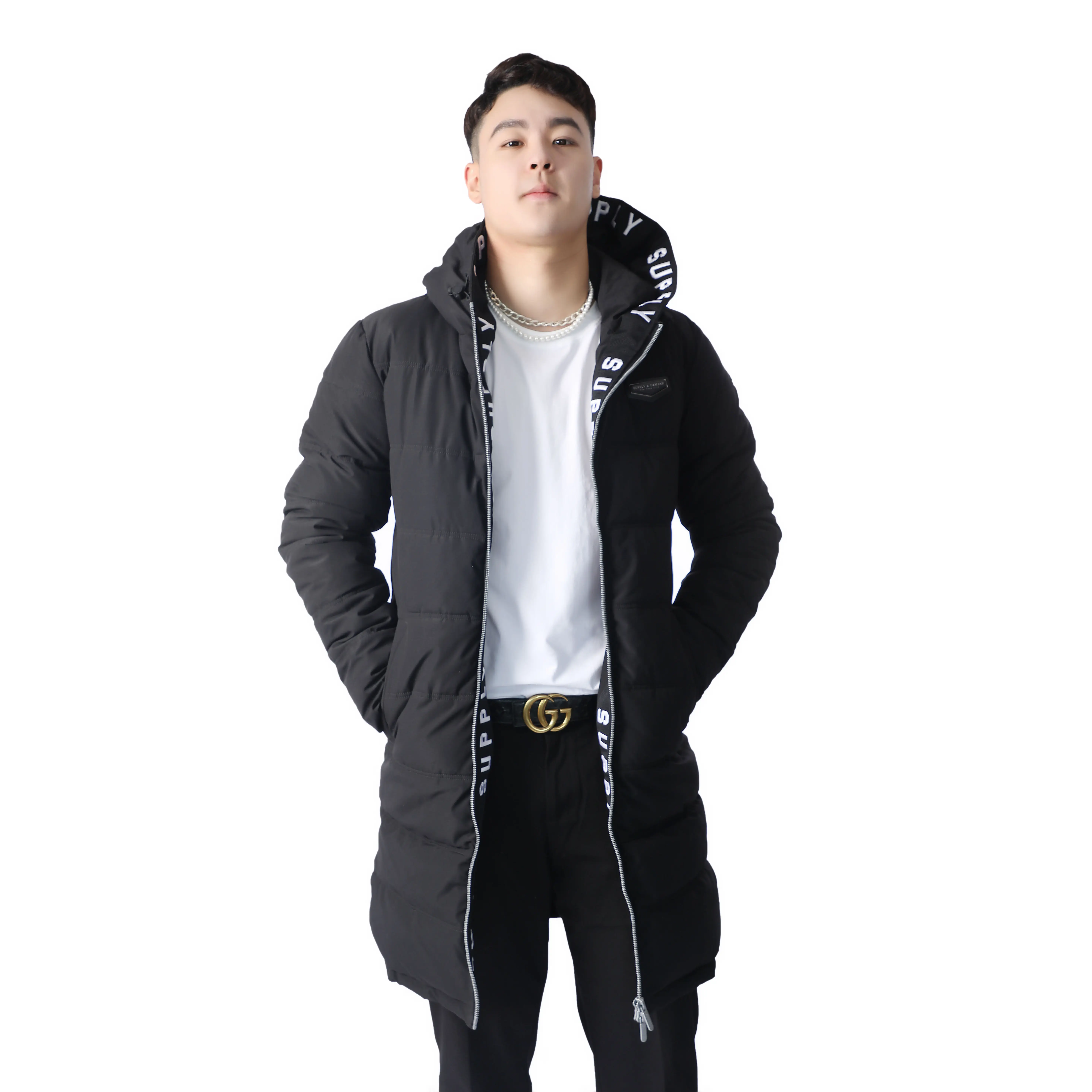 뜨거운 판매 새로운 디자인 겨울 야외 망 다운 재킷 따뜻한 후드 두꺼운 긴 호흡기 재킷 코트