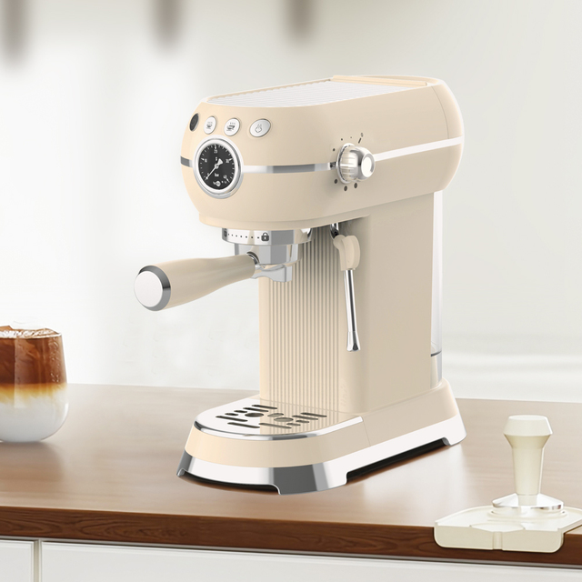Espresso Machine 15Bar Pump Coffee Machine Retro Espresso Machine