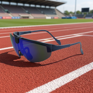 Pickleball Clip-On Eyewear with % UV Protection Non-Polarized Semi-Rimless <b>Frame</b> Box Packed for Men Black & Robin's Egg Blue - Product Image 3