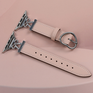 <span class=keywords><strong>Correa</strong></span> <span class=keywords><strong>de</strong></span> Reloj <span class=keywords><strong>de</strong></span> Cuero Genuino <span class=keywords><strong>de</strong></span> Lujo para <span class=keywords><strong>Apple</strong></span> <span class=keywords><strong>Watch</strong></span> SE3 con Hebilla en Forma <span class=keywords><strong>de</strong></span> Corazón - Product Image 1