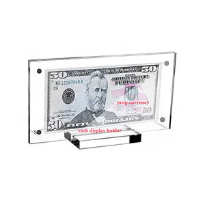 Cadre de porte-monnaie en acrylique transparent personnalisé avec base porte-billets en acrylique pour collectionneurs - Product Image 1