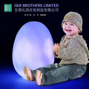 J & r <span class=keywords><strong>LED</strong></span> ánh sáng ban đêm Silicone trứng đèn bàn đèn đồ chơi trẻ em phát sáng cạnh giường ngủ đèn ngủ bảng đèn lồng - Product Image 3