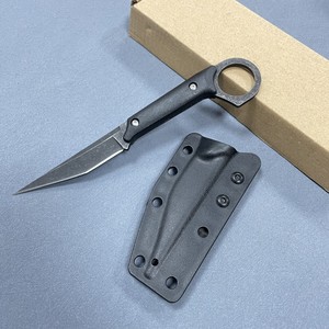 Lhsk78 Sửa Đổi Tanto Tip Stonewash Lưỡi Thép Đầy Đủ Tang End Vòng Sợi Xử Lý Sinh Tồn Chiến Thuật Trại Tiện Ích Cố Định Lưỡi Dao - Product Image 4