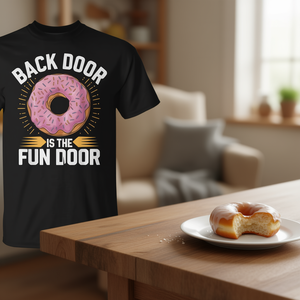 Camiseta con Diseño de Donut Glaseado y Humor Adulto, con Divertido Diseño en la Parte Posterior, para Promociones - Product Image 3