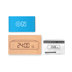 Thông Minh Kỹ Thuật số điện tử Mini LCD Đồng Hồ Báo Thức Lớn lật đèn nền snooze chức năng cảm ứng im lặng cho bàn/Bảng trẻ em sinh viên - Product Image 2