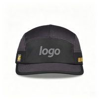 Gorra Deportiva Personalizada de 5 Paneles para Maratón con Logotipo Reflectante, Gorra de Running para Hombre, Gorra de Trail Running Personalizada