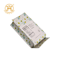 Pochettes quadruples scellées personnalisées recyclées pour emballage d'aliment sec sacs en papier kraft brun avec fenêtre translucide