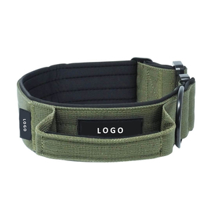 Hochleistungs-Metallschnallen-Haustier halsband, strap azier fähiges, verstellbares, mit Nylon gepolstertes Halsketten-Hunde trainings halsband mit Griff - Product Image 5