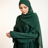 Abaya parapluie couleur blush pour femme, tenue modeste fermée, vêtements islamiques