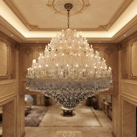 Lustre en cristal suspendu sur mesure Langchu pour hôtel, villa, mariage, luminaires décoratifs de luxe, AC 85-265V