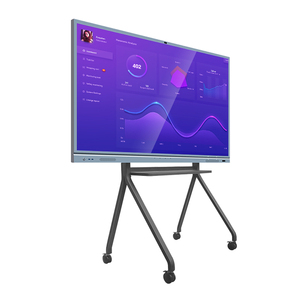 จอแสดงผลถ่ายทอดสดสำนักงานขนาด 75 นิ้ว กระดานไวท์บอร์ดแบบโต้ตอบ LCD พร้อมกล้องในตัว แท็บเล็ตสำหรับการฝึกอบรมมัลติมีเดีย การประชุมทางวิดีโอ - Product Image 4