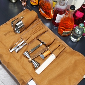Rts Hot Bán 9-mảnh barware Set hoàn chỉnh vải không thấm nước thanh rượu vang công cụ Kit hot-bán bartender Kit - Product Image 6