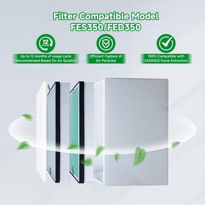 Pré-filtre HEPA, filtre en coton, filtre principal pour purificateur, élimination de la fumée, FES350, <span class=keywords><strong>extracteur</strong></span> de fumée, neuf, efficacité de 99,97 %, 0,3 µm - Product Image 6