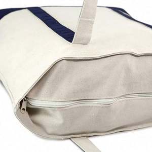 Bolsa de Compras Reutilizable Resistente de Algodón, Bolsa de Lona para Estudiantes Universitarios con Logotipo Personalizado Impreso - Product Image 4