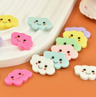 Lot de 100 cabochons en résine peints à la main, motif nuage souriant, thème bonbons, pour la Fête des Pères, fournitures artistiques, breloques décoratives, artisanat