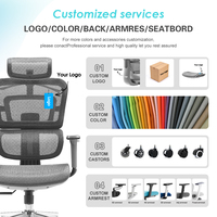 Nouvelle chaise de bureau ergonomique moderne à dossier haut en tissu maillé, pivotante, pour personnel de direction