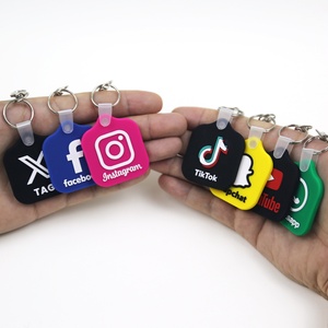 สติกเกอร์ซิลิโคนกันน้ำพิมพ์โลโก้ตามสั่ง ขนาด 25 มม. แท็ก NFC213 สำหรับพวงกุญแจและโทรศัพท์ ความถี่ 13.56MHz 1K สำหรับโซเชียลมีเดีย - Product Image 4