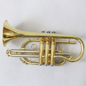 Venta al por mayor profesional BB tono latón cuerpo oro laca cuproníquel diapositiva <span class=keywords><strong>corneta</strong></span> OEM <span class=keywords><strong>instrumento</strong></span> de música otro cuerno <span class=keywords><strong>precio</strong></span> barato - Product Image 2