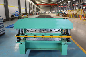 מכונת עיצוב גלילים לייצור יריעות קירוי דו-שכבתיות, מצופות, מגולוונות, מסוג IBR PBR RIB AG Panel R Ranel, בצורת רעפים מדורגים. - Product Image 2