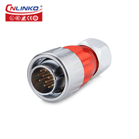 Connecteur rapide électrique étanche en métal Cnlinko M20 12 broches, prise et fiche pour LED, équipement de jardin, éclairage de scène