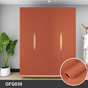 Moderne Hautähnliche Einfarbige Abzieh- und Aufkleb-PVC-Tapete für Schranktüren Möbelrenovierung Minimalistische Wohnungseinrichtung - Product Image 4