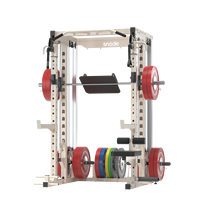 Snode All10 Smith Machine Station de fitness multifonctionnelle compacte avec barre de guidage et système de verrouillage de sécurité pour usage domestique et commercial, banc de squat