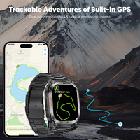 LIGE BWQX18 GPS linterna LED Smartwatch brújula Dial llamada Monitor de oxígeno en sangre intelecto batería de larga duración reloj inteligente Android