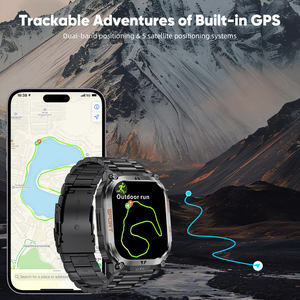 LIGE BWQX18 GPS LED lampe de poche Smartwatch Compass Dial Call Blood Oxygen Monitor Intellect Long Battery Life Watch Smart Android - Product Image 3