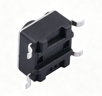 En stock – Interrupteur tactile rond noir SPST KH-6X6X5H-STM, prise en charge des commandes en gros avec délai de livraison court