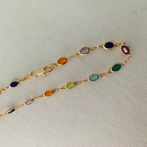 Gioielli di moda cavigliere di gioielli in acciaio inossidabile per le donne accessori per piedi gioielli ciondola cavigliera di cristallo cavigliera di perline colorate - Product Image 4