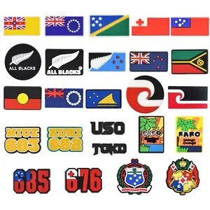 Shoe Accessories For Men 2024 National Flag Charms For shoe Decoration Charm Ornaments For Fashion Shoes