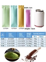 Sacs en papier kraft rayés brillants en aluminium portables pour emballage de sucre - Petits sacs jetables de qualité alimentaire