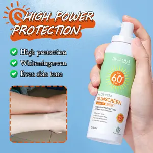 BIOAQUA Natural Organic Aloe Vera Sun Repair Spray Mist SPF60 Face Body Sunscreen Skin Toner Spray