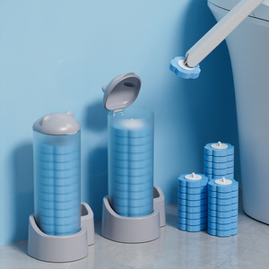 Brosse de toilette en plastique avec long manche, support mural et tête de brosse en forme d'ours - Product Image 3