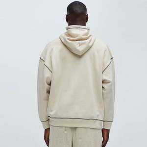 Sweat-shirts à capuche 100% coton personnalisés pour hommes impression bouffante sweat à capuche point inversé pour la saison d'automne - Product Image 3