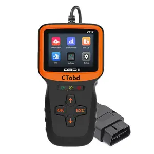 V317รถยนต์ OBD 2 OBD2เครื่องสแกนเนอร์วินิจฉัยยานพาหนะเครื่องมือสแกนเครื่องอ่านรหัสตรวจสอบเครื่องยนต์รถเครื่องวิเคราะห์แสงผิดปกติพร้อมรีเซ็ต