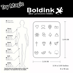 <span class=keywords><strong>Tatouage</strong></span> au stylo Jagua Boldink personnalisé, réaliste, micro-caméra, flocon de neige, cœur, pour le corps, imperméable, longue durée (2 semaines) - Product Image 3