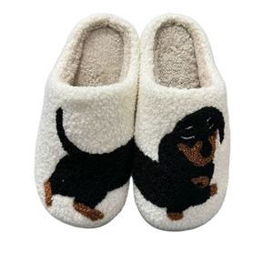 Nouveau printemps et automne hiver intérieur <span class=keywords><strong>petit</strong></span> <span class=keywords><strong>chien</strong></span> noir coton pantoufles anti-dérapant et odorant Couple chaussures plates chaussures souples - Product Image 4