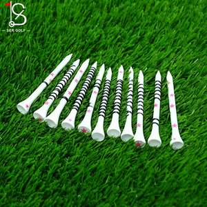 T-shirts de golf personnalisés en bambou biodégradables et écologiques T-shirts de balle de golf rayés de taille différente personnalisés 2 3/4 "3 1/4" - Product Image 2