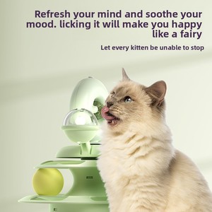 Jouets pour chats très demandés pour l'auto-entretenement : Jouet à <span class=keywords><strong>plumes</strong></span> à la menthe et jouet rotatif à quatre niveaux pour chats - Product Image 2