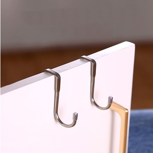 Stainless Steel S Hooks 4 Pack No Drill Kitchen Bathroom Door Rack Anti Corrosion Modern Design - Product Image 3